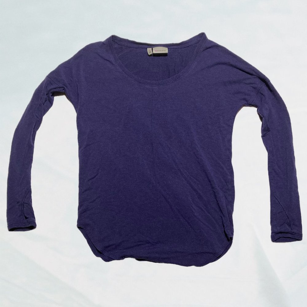 Athleta Purple Long Sleeve Athlesieure Shirt